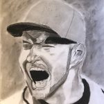 MATTHEW RONES, Bauer Outage | Charcoal and graphite pencil, 2020, 14"x11"